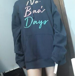 Womens Large Navy Blue Sweatshirt Cute Lounge Wear
